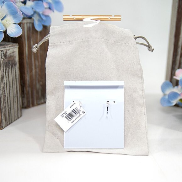 Kendra Scott Dani Rhodium Silver Bezel Frame Indigo Magnesite Earrings NWT - Picture 3 of 6